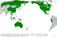 Map Highlighting APEC Countries