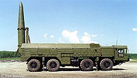 File Photo of Iskander Missile on Mobile Launcher