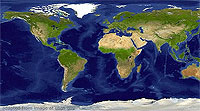 Satellite Image Map of World