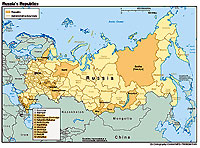 Map of Russia's Republics