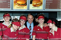 File Photo of Russian McDonald's Crew and Former U.S. Ambassador