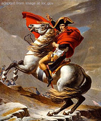 Painting of Napoleon on Rearing Horse