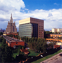 U.S. Embassy Moscow with Russian Foreign Ministry Building in Background, Artist's Conception